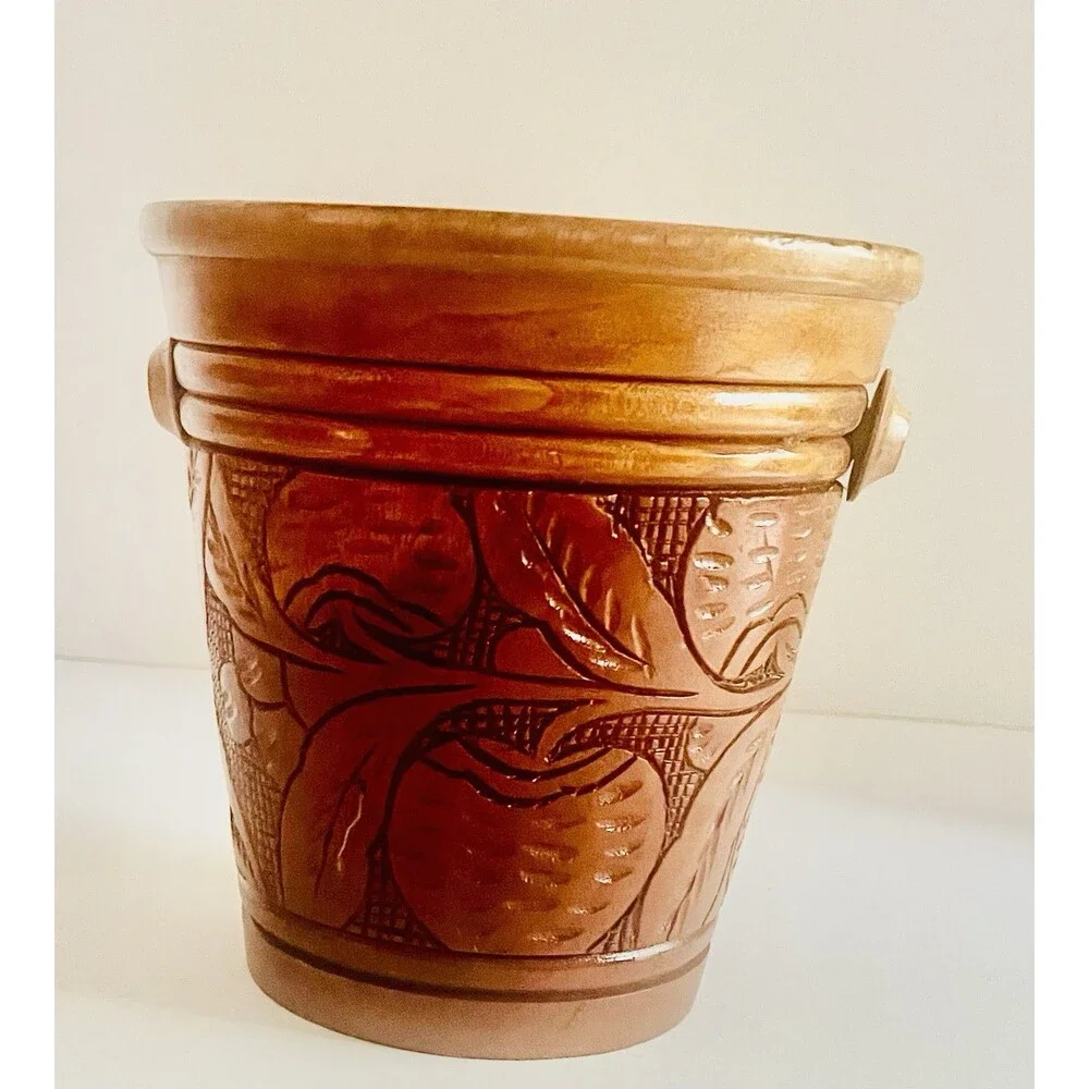 Vintage Wood Tiki Ice Bucket Planter Carved No Lid Or Handle